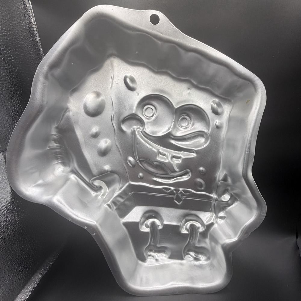 Vtg Wilton Sponge Bob Square Pants Aluminum Cake Pan 2002 Baking Model 2105-5130